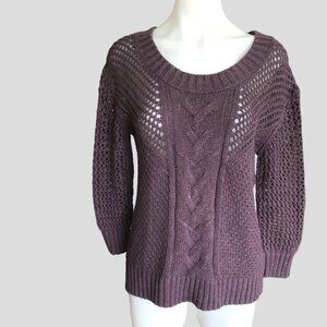 Banana Republic Heritage SMALL top open chunky knit sweater blouse  sz S